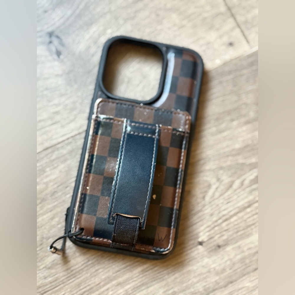 Walli Brown and Black Checkered Phone Case
